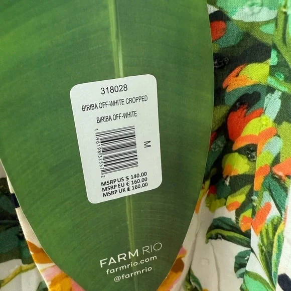 FARM RIO Biriba Off-White Cropped Blouse - Picture 13 of 14